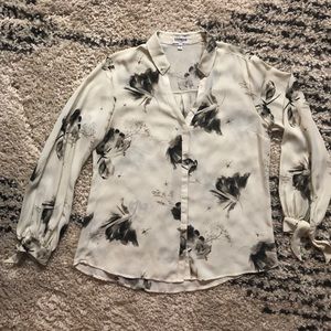 Tie Wrist Button Down Blouse